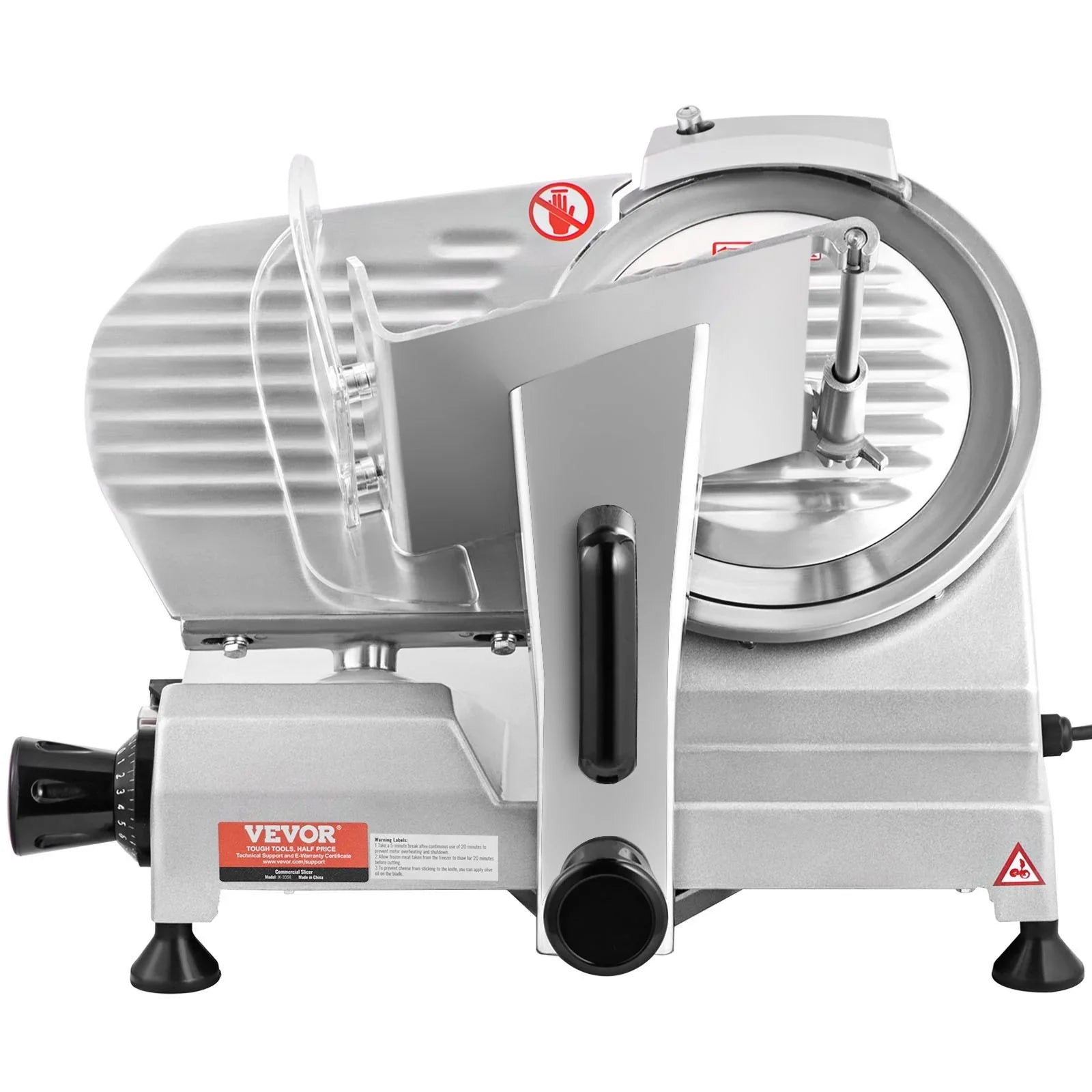 Commercial Meat Slicer, 200W Electric Deli Food Slicer, 350-400RPM Meat Slicer with 8