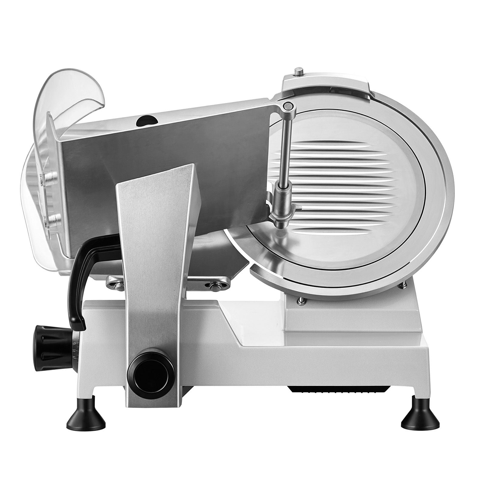 Commercial Meat Slicer, 320W Electric Deli Food Slicer with 300mm Carbon Steel Blade, Built-In Sharpener & 0-15mm Adjustable Thickness for Frozen Meat, Ham, Baguett, Steak