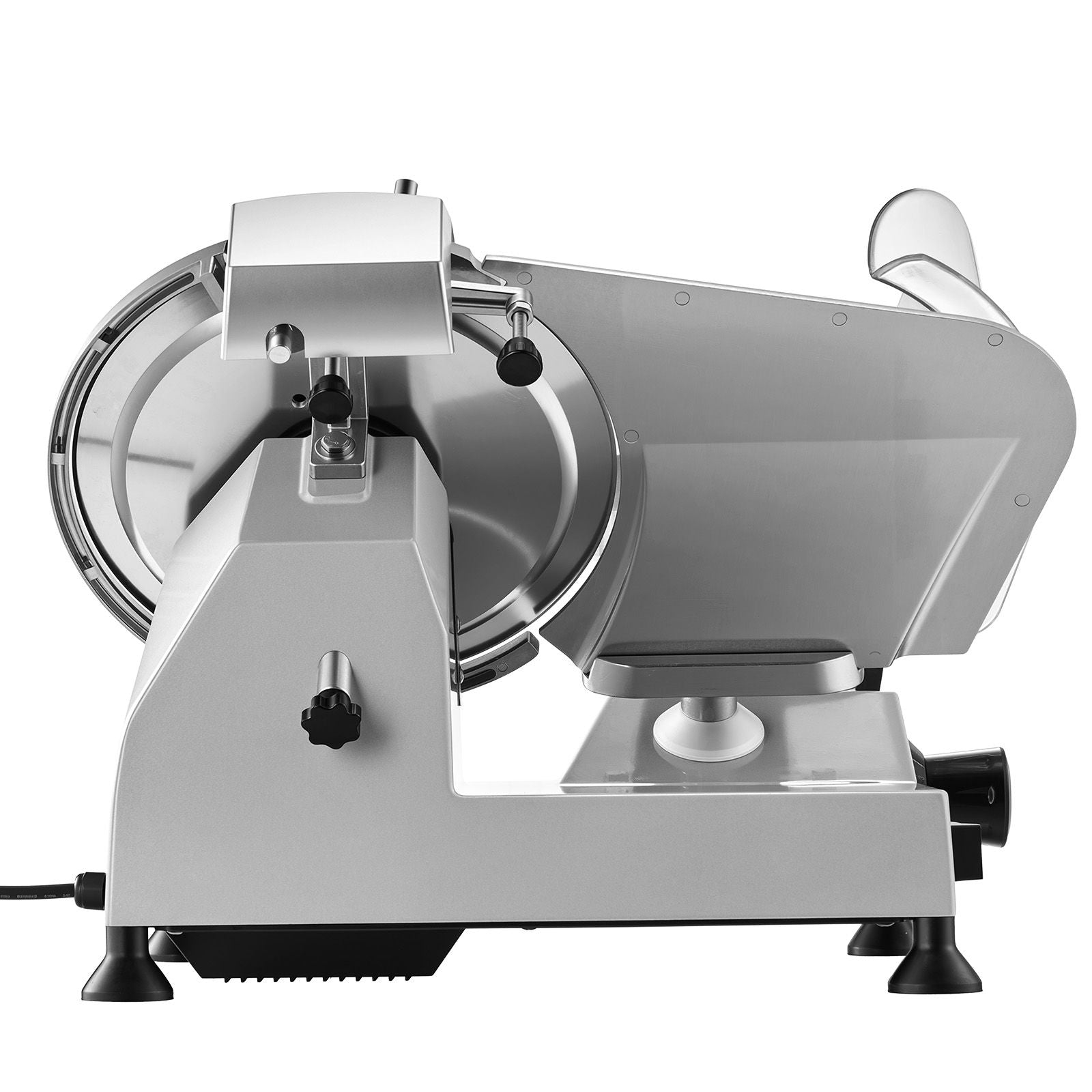 Commercial Meat Slicer, 320W Electric Deli Food Slicer with 300mm Carbon Steel Blade, Built-In Sharpener & 0-15mm Adjustable Thickness for Frozen Meat, Ham, Baguett, Steak
