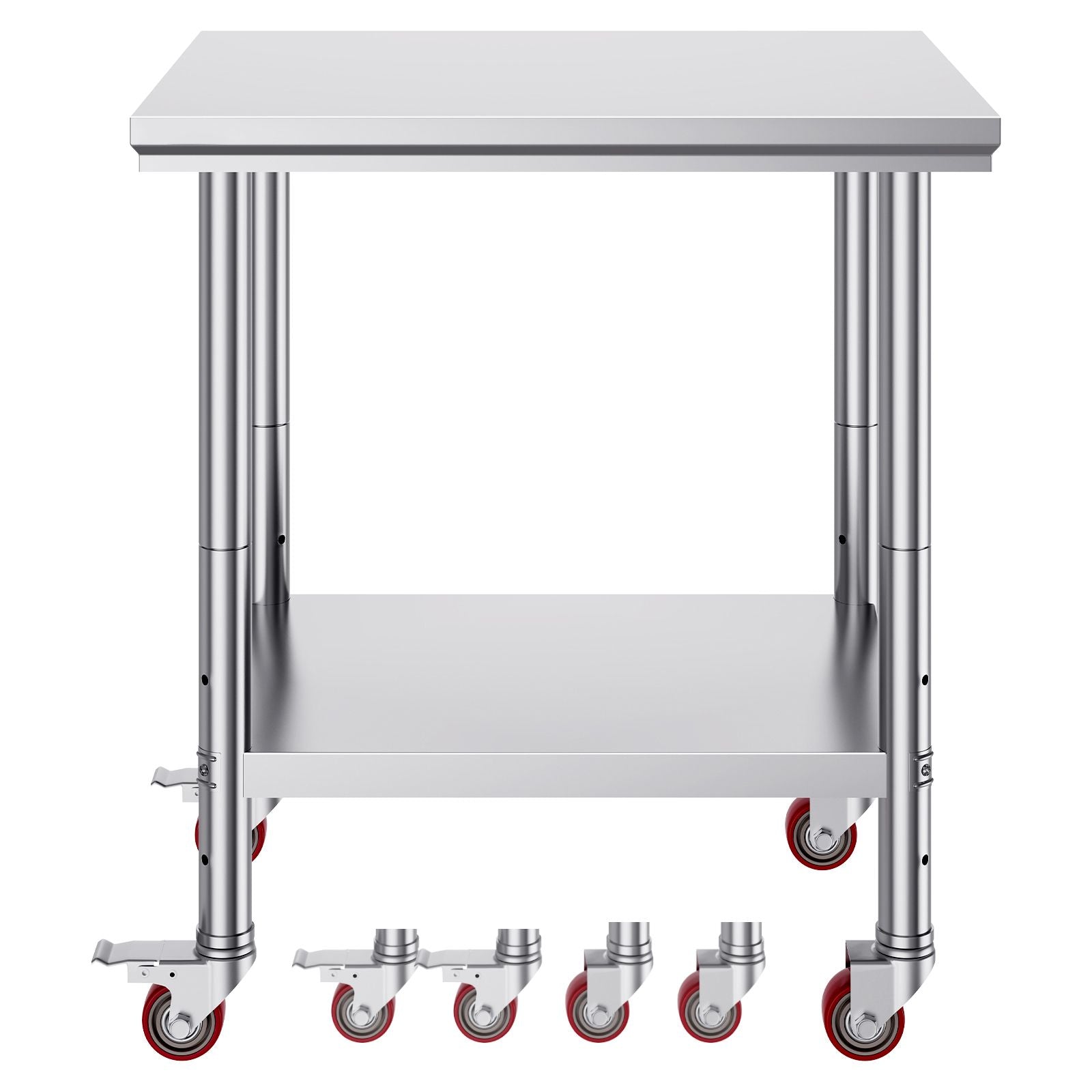 24 x 30 Stainless Steel Work Table with Wheels Heavy Duty Prep Table