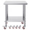 24 x 30 Stainless Steel Work Table with Wheels Heavy Duty Prep Table