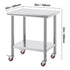 24 x 30 Stainless Steel Work Table with Wheels Heavy Duty Prep Table