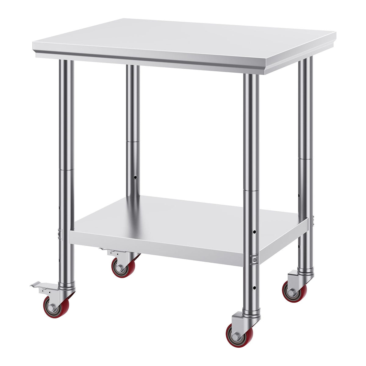 24 x 30 Stainless Steel Work Table with Wheels Heavy Duty Prep Table