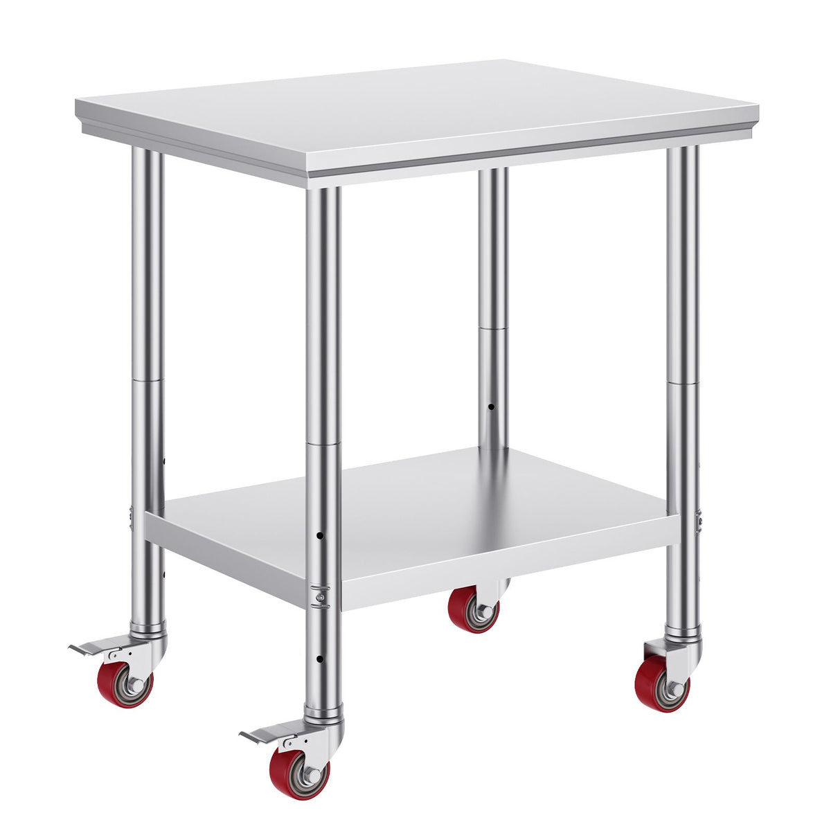 24 x 30 Stainless Steel Work Table with Wheels Heavy Duty Prep Table