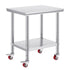 24 x 30 Stainless Steel Work Table with Wheels Heavy Duty Prep Table
