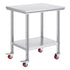 24 x 30 Stainless Steel Work Table with Wheels Heavy Duty Prep Table