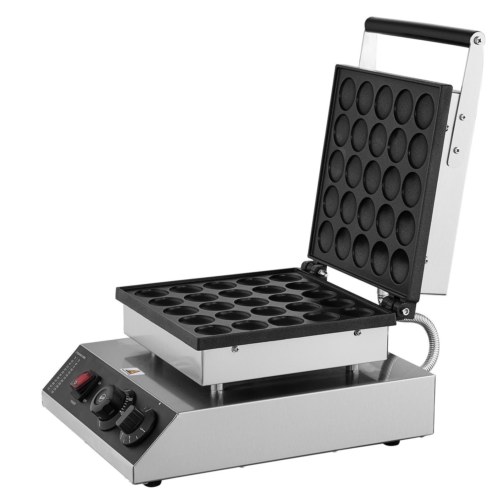 25 Hole Mini Dutch Pancake Maker 1700W Commercial Poffertjes Grill