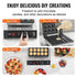 Mini Dutch Pancake Maker, 25PCS 43mm Diameter Dorayaki Baker Machine, 1700W Commercial Electric Poffertjes Grill, Non-stick Stainless Steel, Temp & Time Control, for Home Kitchen Restaurant