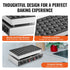 Mini Dutch Pancake Maker, 50PCS 43mm Diameter Dorayaki Baker Machine, 1700W Commercial Electric Poffertjes Grill, Non-stick Stainless Steel, Dual Temp & Time Control, for Home Kitchen Restaurant