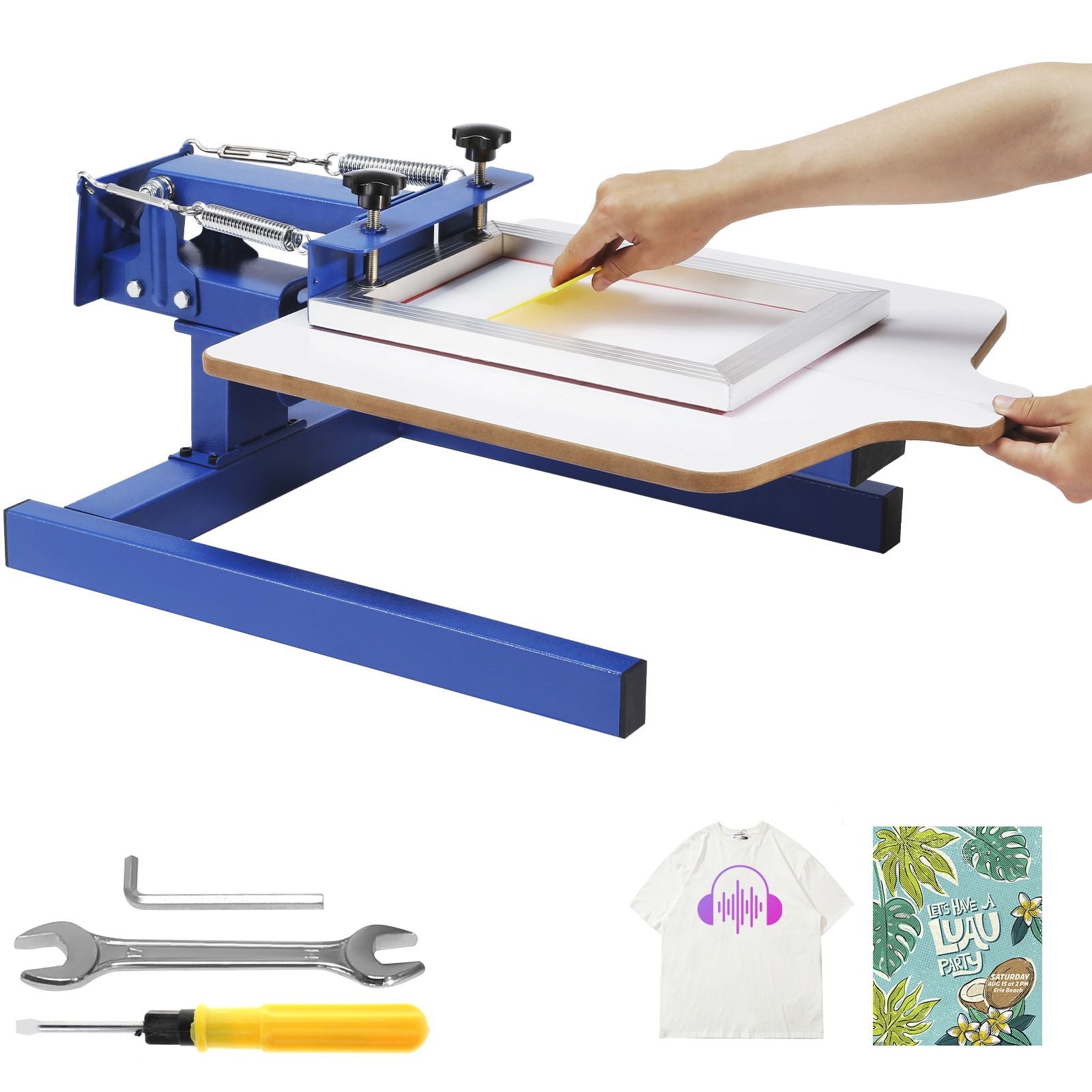 1 Color 1 Station Screen Printing Press 54x45cm T-Shirt Printer