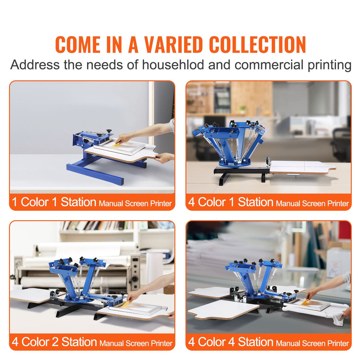 1 Color 1 Station Screen Printing Press 54x45cm T-Shirt Printer