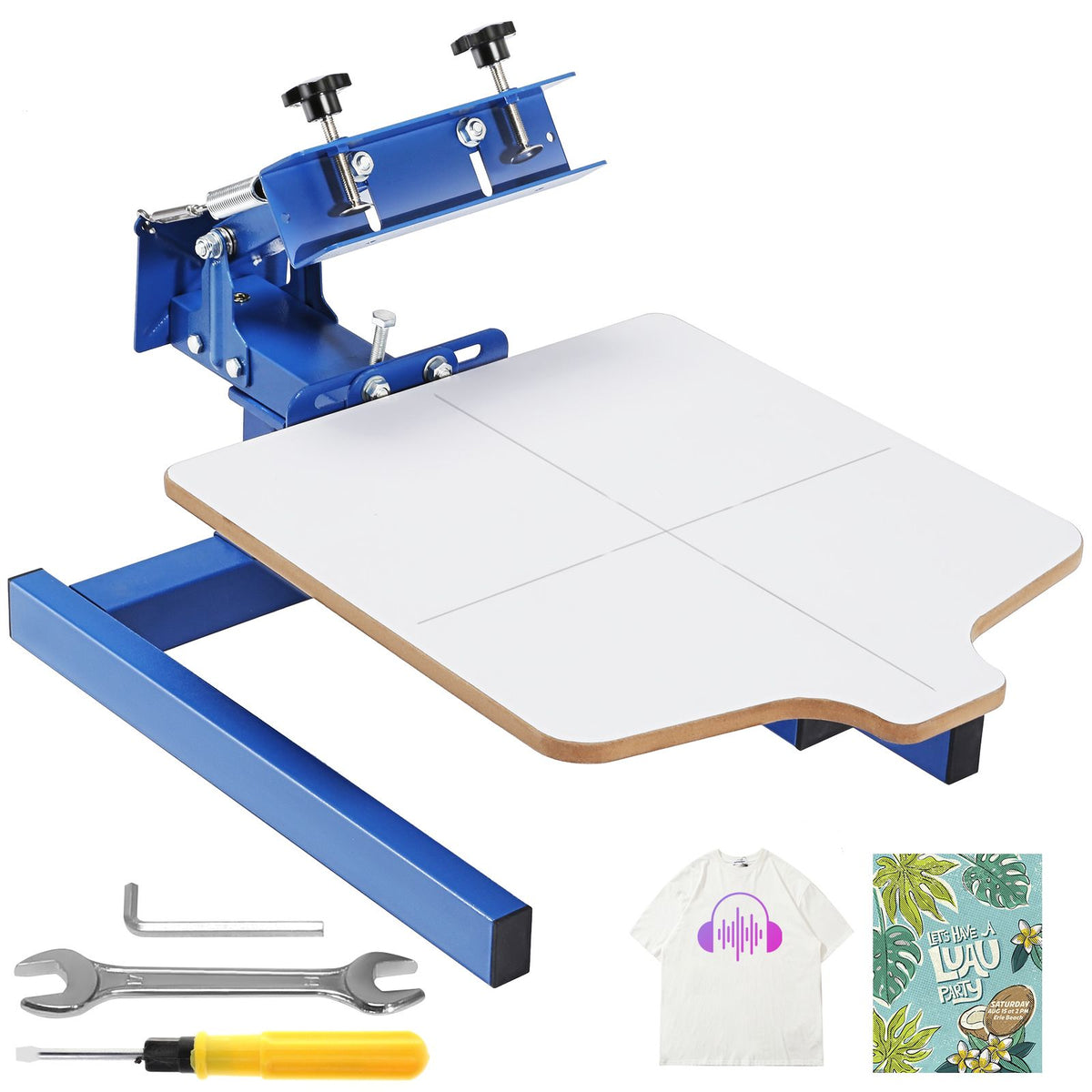 1 Color 1 Station Screen Printing Press 54x45cm T-Shirt Printer