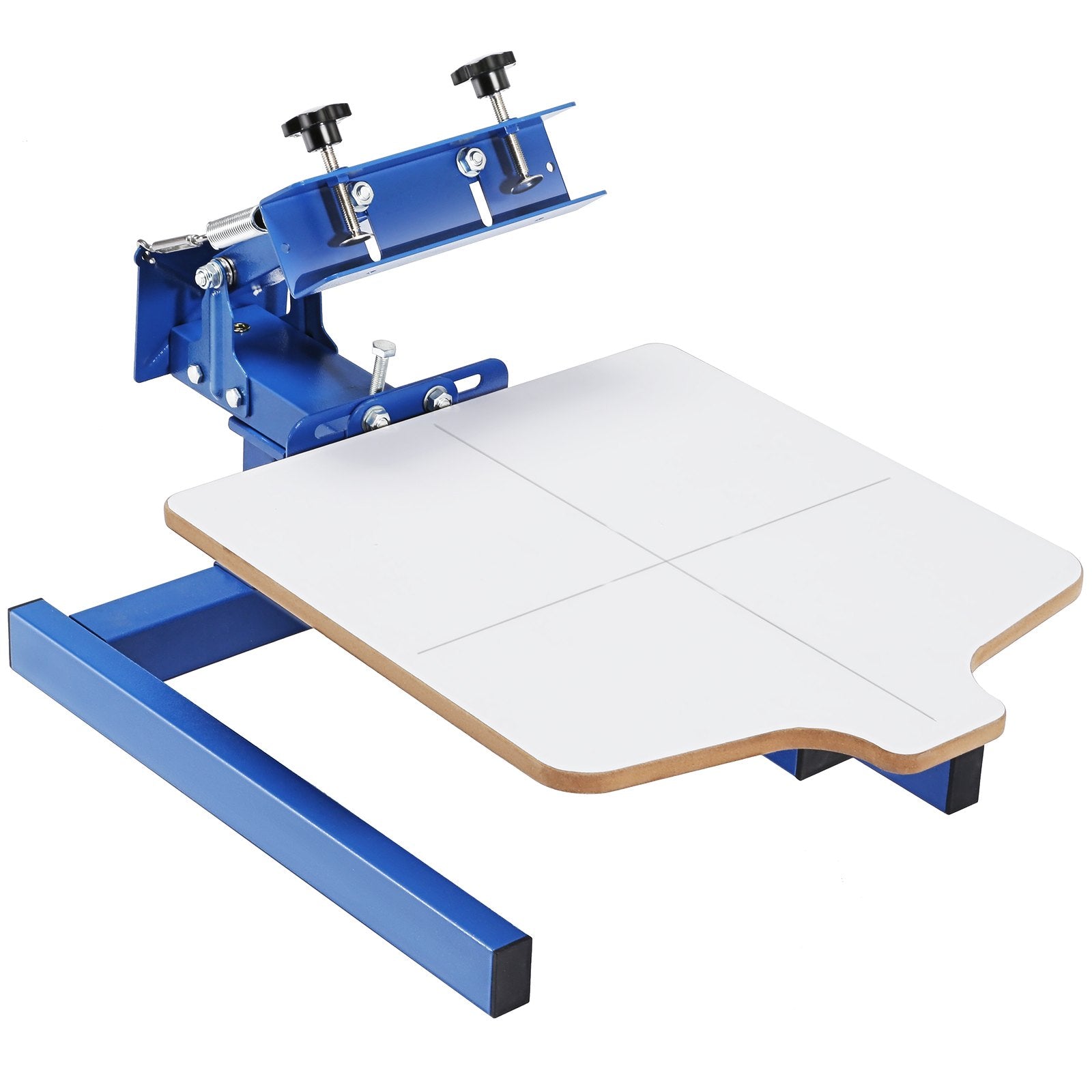 Screen Printing Machine, 1 Color 1 Station Silk Screen Printing Press, 21.2x17.7in / 54x45cm Screen Printing Press, Double-layer Positioning Pallet, Adjustable Tension for T-shirt DIY Printing