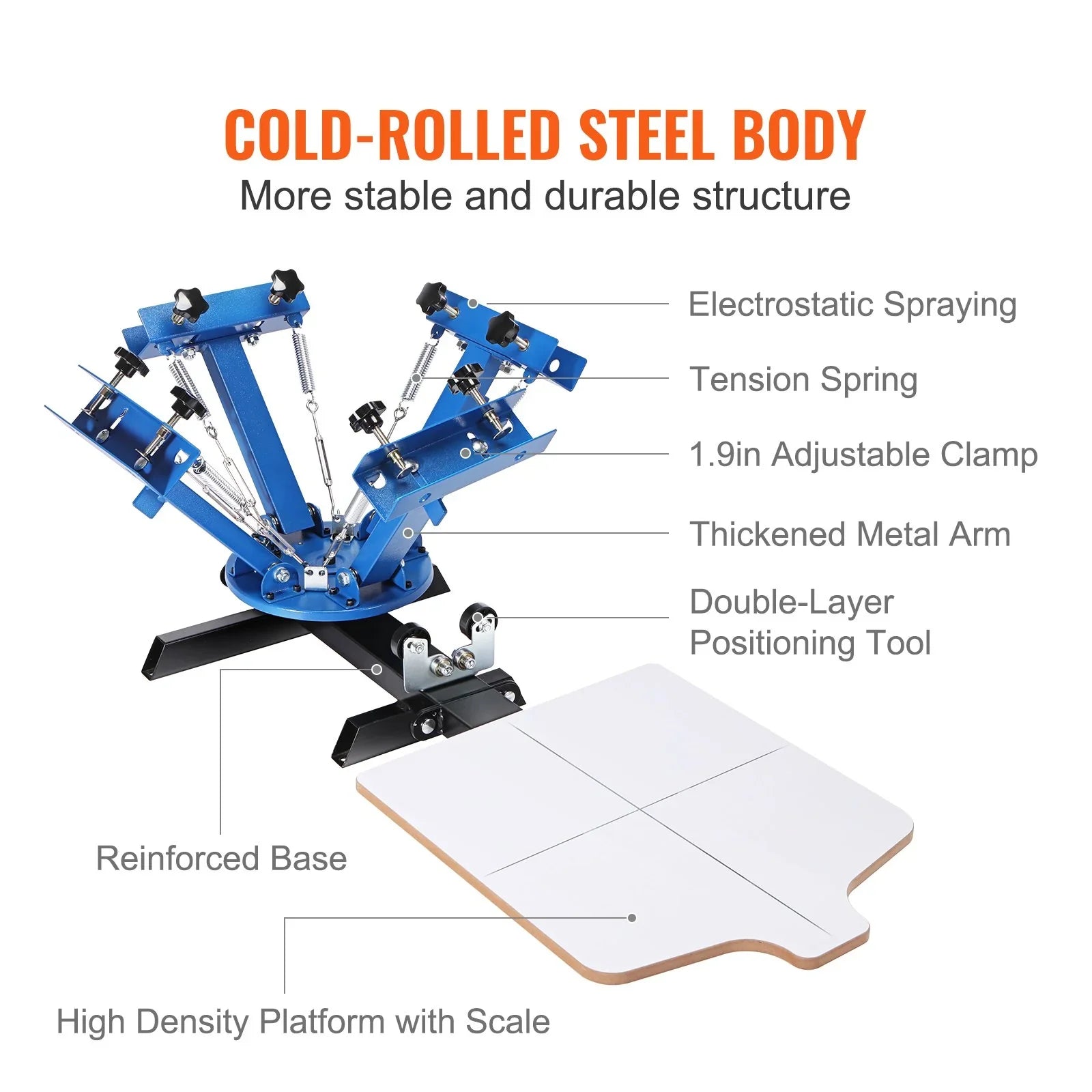 4 Color 1 Station Silk Screening Screenprint Press Screen Printing Machine