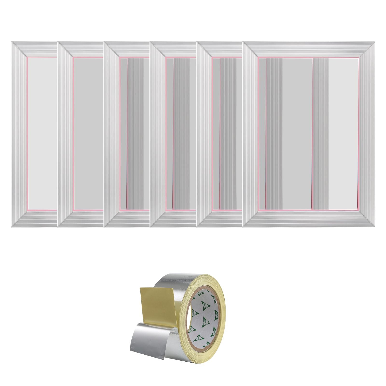 6pcs 10x14" Aluminum Screen Printing Frames 110 Mesh DIY T-Shirt Kit