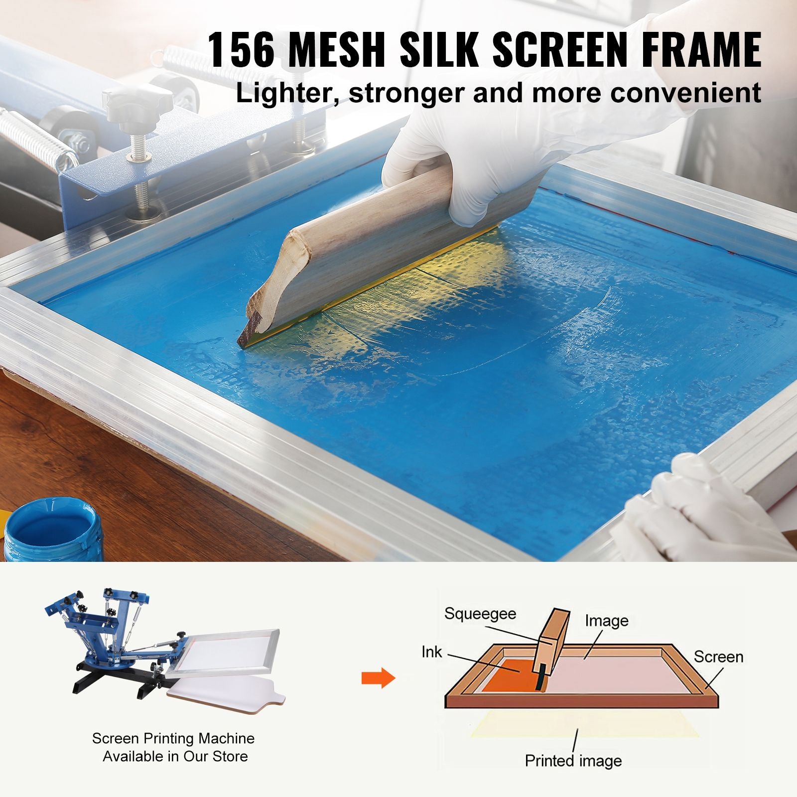 6pcs 10x14" Aluminum Screen Printing Frames 156 Mesh T-Shirt DIY Kit
