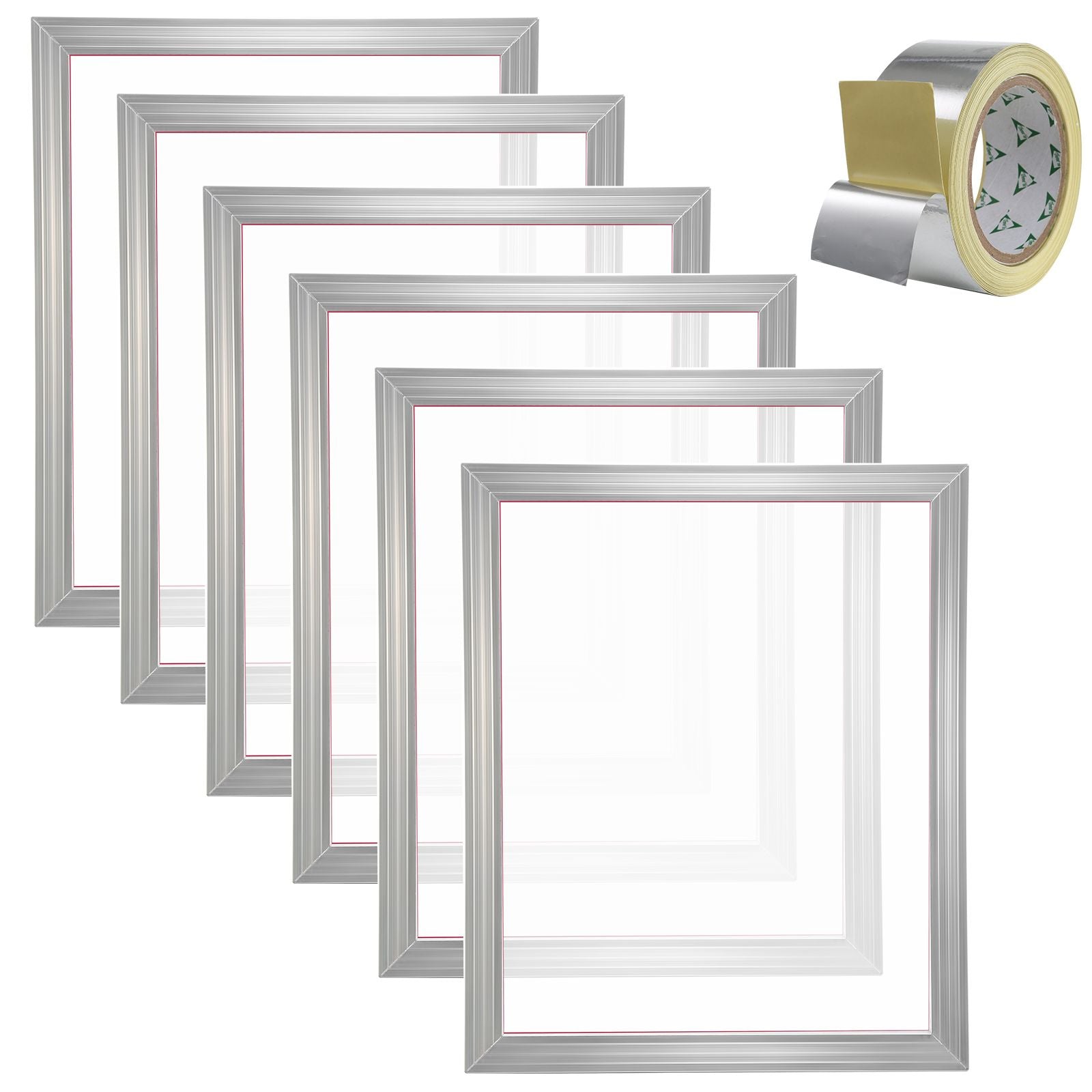 6 Pack 20x24in Screen Printing Frames 160 Mesh Aluminum Silk Screens Kit