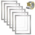 6 Pack 20x24in Screen Printing Frames 160 Mesh Aluminum Silk Screens Kit