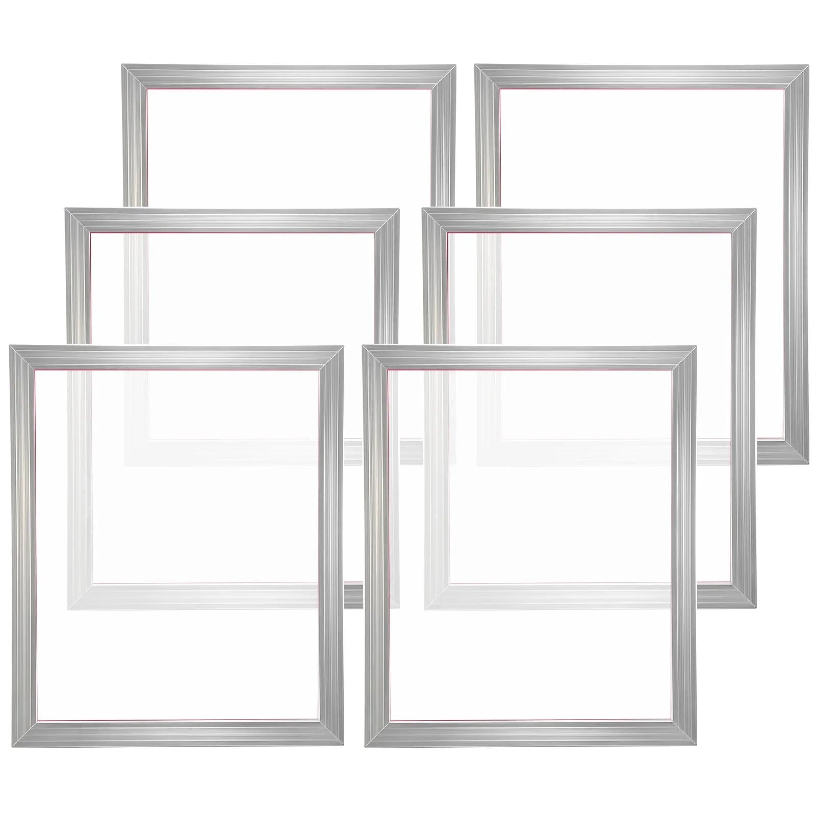 Screen Printing Kit, 6 Pieces Aluminum Silk Screen Printing Frames, 20x24inch Silk Screen Printing Frame with 160 Count Mesh, High Tension Nylon Mesh and Sealing Tape for T-shirts DIY Printing
