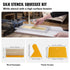 Screen Printing Kit, 2 Pieces Aluminum Silk Screen Printing Frames20.3 x 25.4/25.4 x 35.6cm 110 Count Mesh, 2 Tapes and Screen Printing Squeegees and Transparency Films for T-shirts DIY
