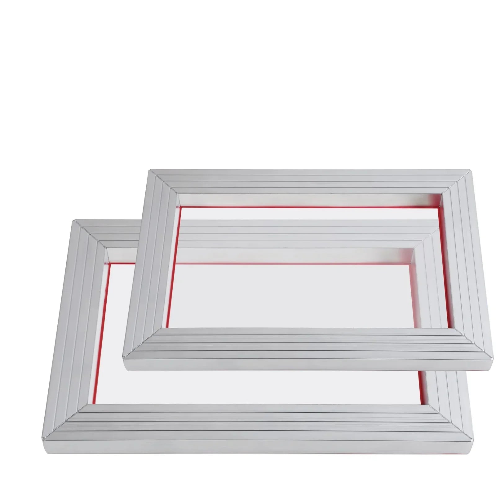 Screen Printing Kit, 2 Pieces Aluminum Silk Screen Printing Frames20.3 x 25.4/25.4 x 35.6cm 110 Count Mesh, 2 Tapes and Screen Printing Squeegees and Transparency Films for T-shirts DIY