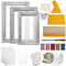 3pcs Screen Printing Kit 110 Mesh Aluminum Frames Squeegee DIY T-Shirt