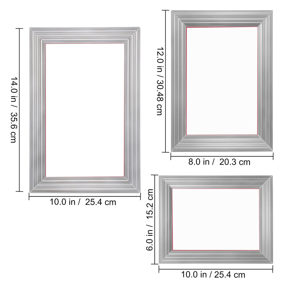 3pcs Screen Printing Kit 110 Mesh Aluminum Frames Squeegee DIY T-Shirt