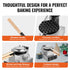Commercial Bubble Waffle Maker, 1400W Egg Pancake Baker Machine, Non-Stick Stainless Steel Egg Bubble Puff, 180° Rotatable, Temp and Time Control, Wooden Handle, for Restaurant Bakery Snack Bar