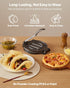 Tortilla Press, 250mm Cast Iron Tortilla and Roti Maker, Heavy Duty Tortilladora Press, Pataconera Makers with Handle and 100 Pcs Parchment Paper, Dough Taco Press for Flour Tortilla, Tawa