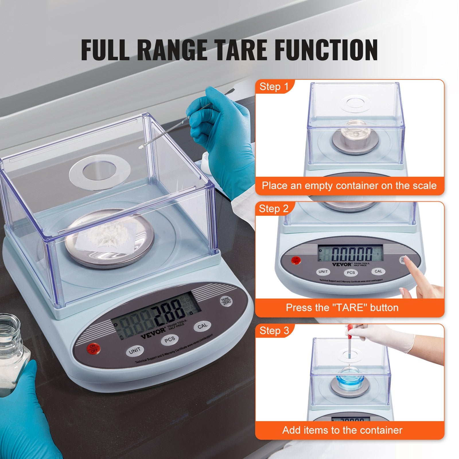 Analytical Balance Lab Scale 500g x 0.001g 13 Units with Windshield LCD