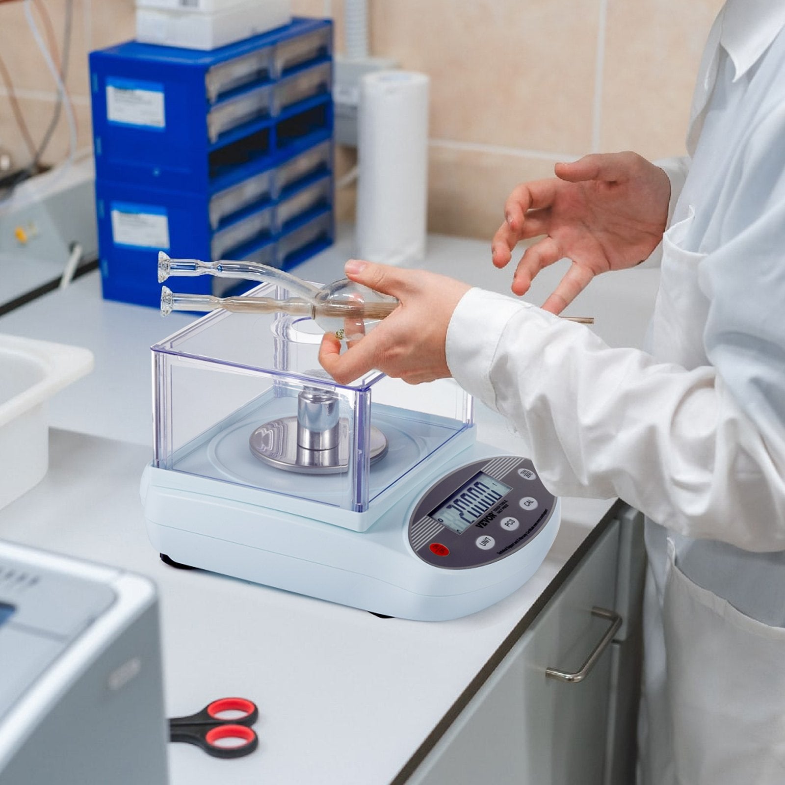 Analytical Balance Lab Scale 500g x 0.001g 13 Units with Windshield LCD