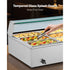 Commercial Food Warmer, 1500W Electric Stainless Steel Steam Food Warmer with Glass Cover, 9-Pan Countertop Buffet Bain Marie with Soup & Perforated Ladles, for Catering, Restaurant & Party
