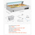 Commercial Food Warmer, 1500W Electric Stainless Steel Steam Food Warmer with Glass Cover, 9-Pan Countertop Buffet Bain Marie with Soup & Perforated Ladles, for Catering, Restaurant & Party