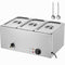 3-Pan Commercial Food Warmer, 16.5L Electric Steam Table, 1200W Professional Countertop Stainless Steel Buffet Bain Marie with 30 - 85℃ Temp Control for Catering and Restaurants, Silver