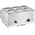 3-Pan Commercial Food Warmer, 16.5L Electric Steam Table, 1200W Professional Countertop Stainless Steel Buffet Bain Marie with 30 - 85℃ Temp Control for Catering and Restaurants, Silver