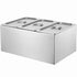3-Pan Commercial Food Warmer, 16.5L Electric Steam Table, 1200W Professional Countertop Stainless Steel Buffet Bain Marie with 30 - 85℃ Temp Control for Catering and Restaurants, Silver