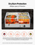 Commercial Food Warmer, 1500W Electric Stainless Steel Steam Food Warmer with Lid, 4-Pan Fast Heating Countertop Buffet Bain Marie with Soup & Perforated Ladles, for Catering, Restaurant, Party