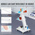 Trolley Cart Dental Lab Mobile Rolling Serving Cart 3 Layers with Socket