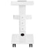 Trolley Cart Dental Lab Mobile Rolling Serving Cart 3 Layers with Socket