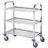 Stainless Steel Cart, 3 Layers Lab Utility Cart 181 kg Weight Capacity, Medical Cart with Lockable Universal Wheels, for Lab, Clinic, Kitchen, Salon