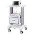 2 Tiers Lab Carts Mobile Medical Cart with 1 Drawer & 1 Top Tray White