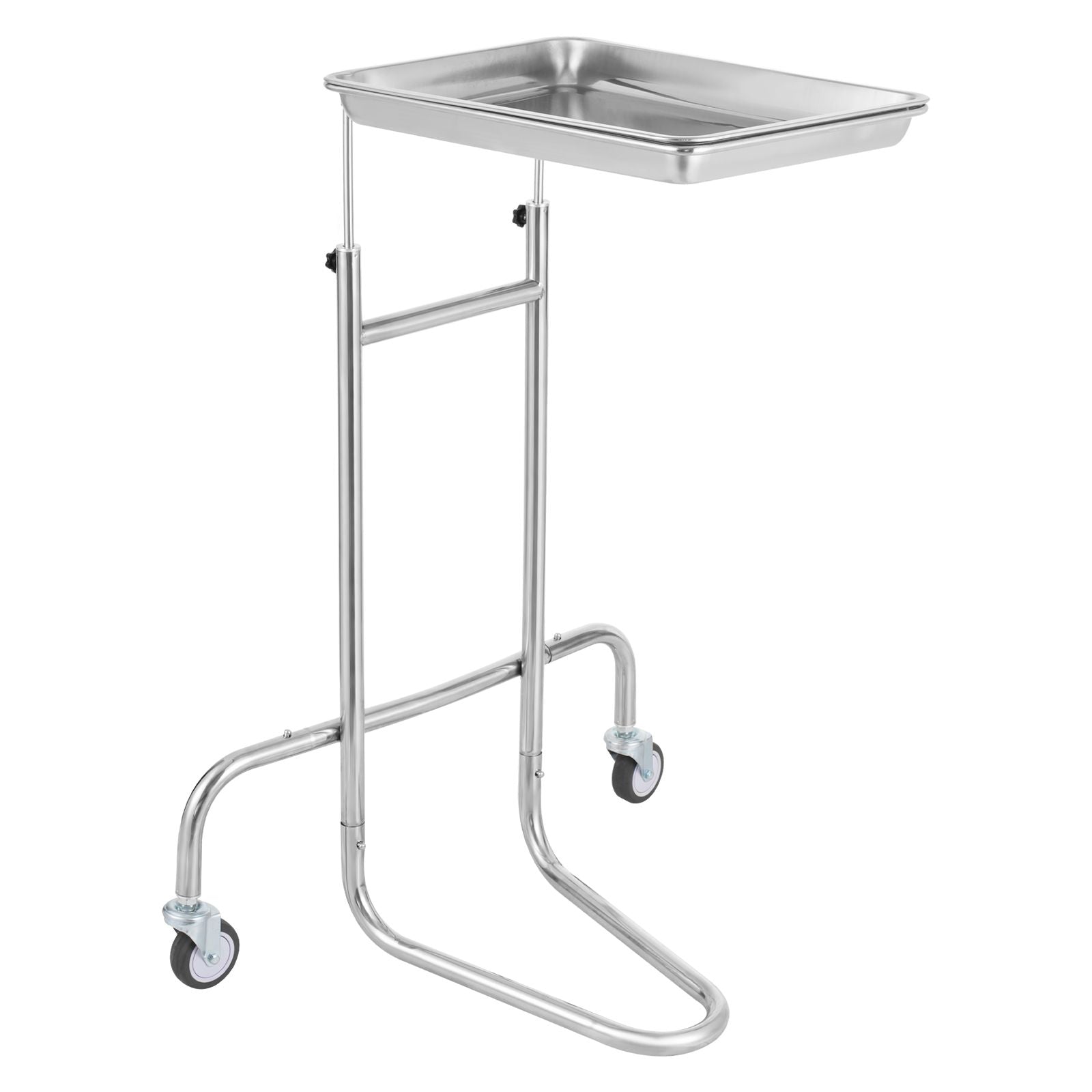 Stainless Steel Lab Cart with Single Tray & 2 Silent Wheels for Lab Clinic