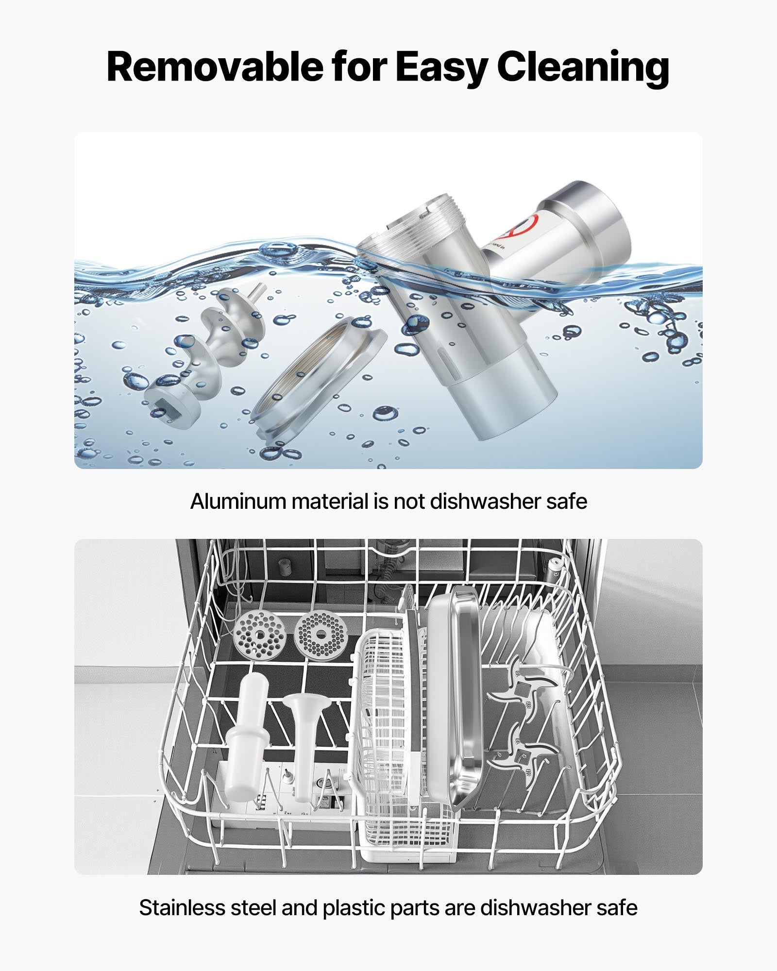 Commercial Electric Meat Grinder 9.2 Lbs/Min Sausage Stuffer Maker Kitchen