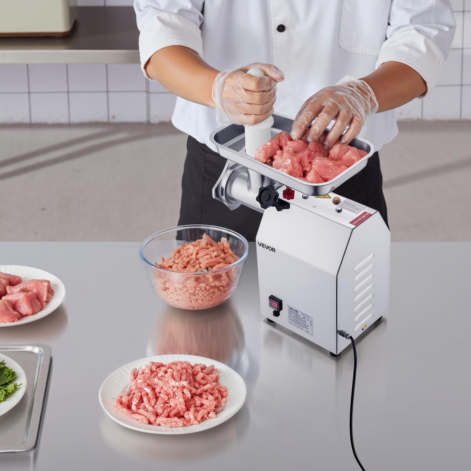Commercial Electric Meat Grinder 9.2 Lbs/Min Sausage Stuffer Maker Kitchen
