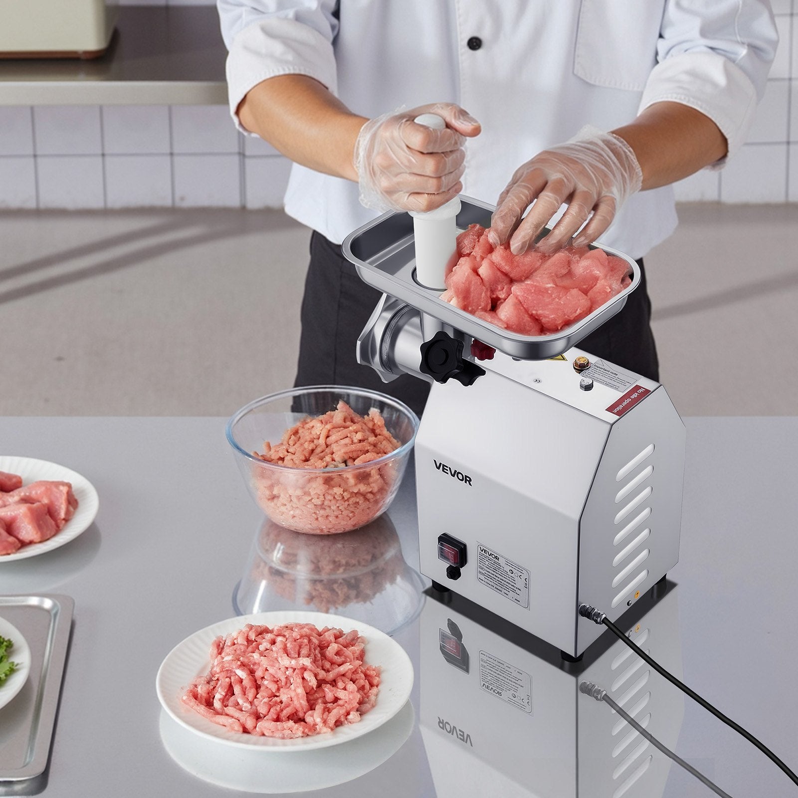 Commercial Electric Meat Grinder 5.5 Lbs/Min Sausage Stuffer Maker Kitchen