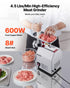 Commercial Electric Meat Grinder 4.5 Lbs/Min Sausage Stuffer Maker Kitchen
