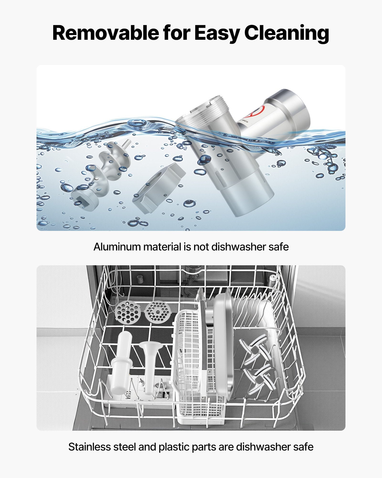 Commercial Electric Meat Grinder 4.5 Lbs/Min Sausage Stuffer Maker Kitchen