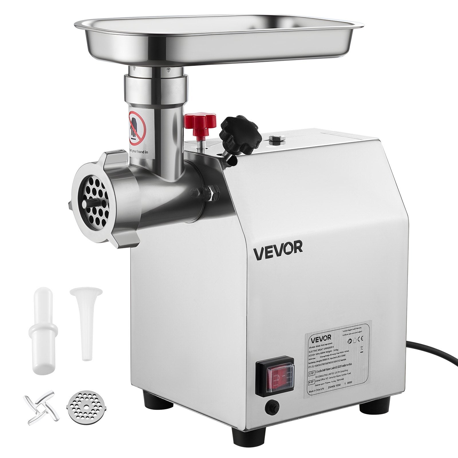 Commercial Electric Meat Grinder 4.5 Lbs/Min Sausage Stuffer Maker Kitchen