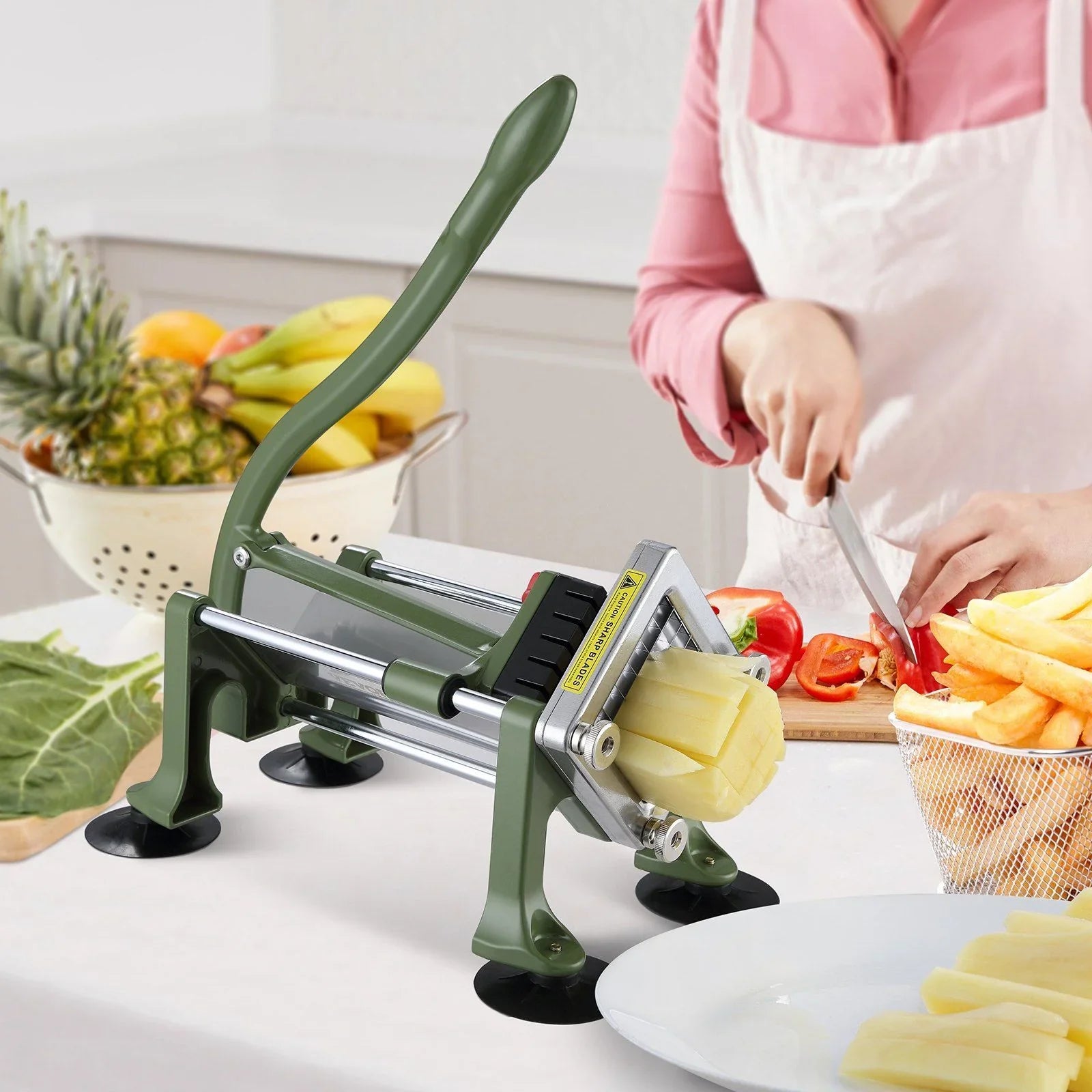 French Fry Cutter, Potato Slicer with 1/2