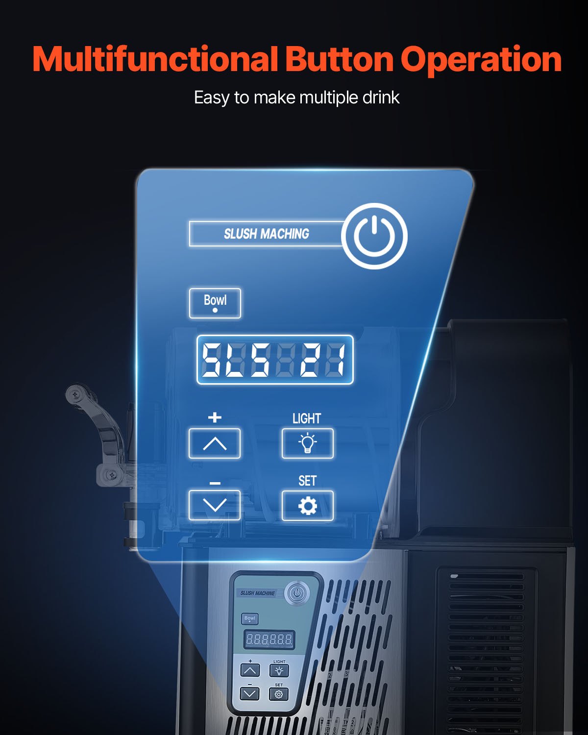 3L Commercial Slushy Machine Margarita Smoothie Frozen Drink Maker